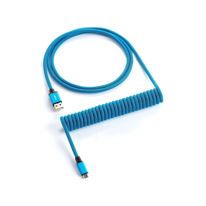 CableMod Classic Coiled Keyboard Cable (Spectrum Blue, USB A to Micro USB, 150cm) - كابل